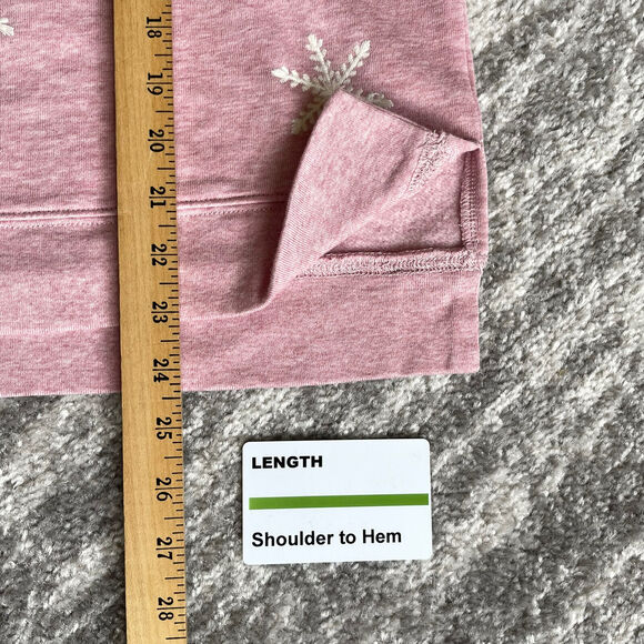 Talbots Pullover Sweatshirt Sweater Top Women Size XS Mauve Pink Snowflakes - Picture 11 of 12